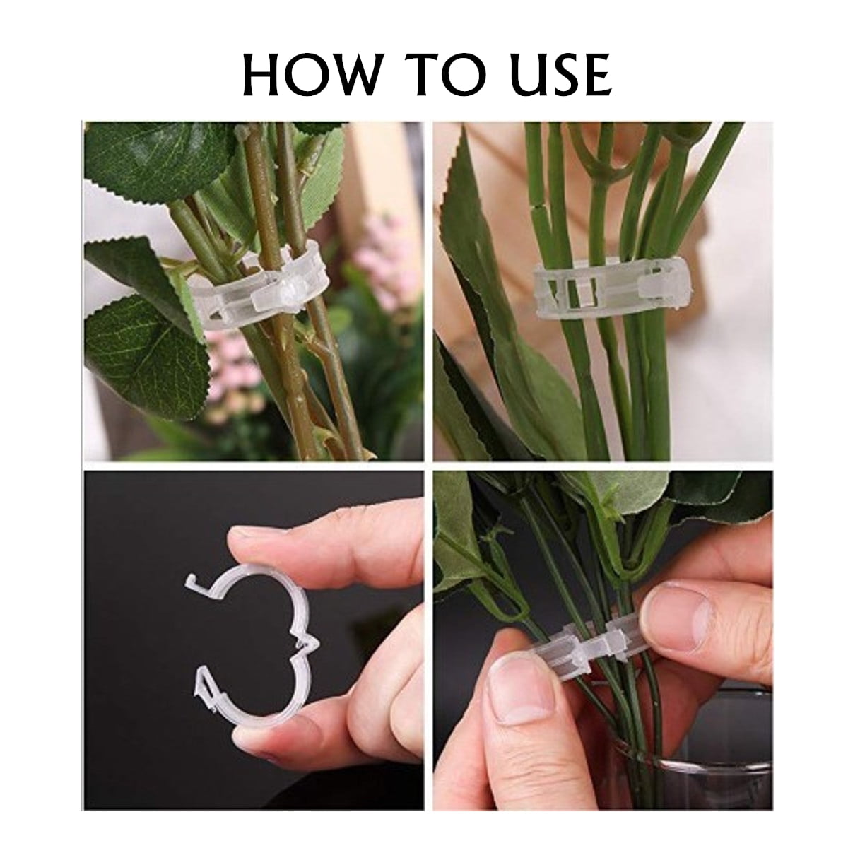 100Pcs Garden Vegetables Tomato Vine Stalks Grow Upright Support Plant Clips d6 100Pcs Garden Vegetables Tomato Vine Stalks Grow Upright Support Plant Clips d6
